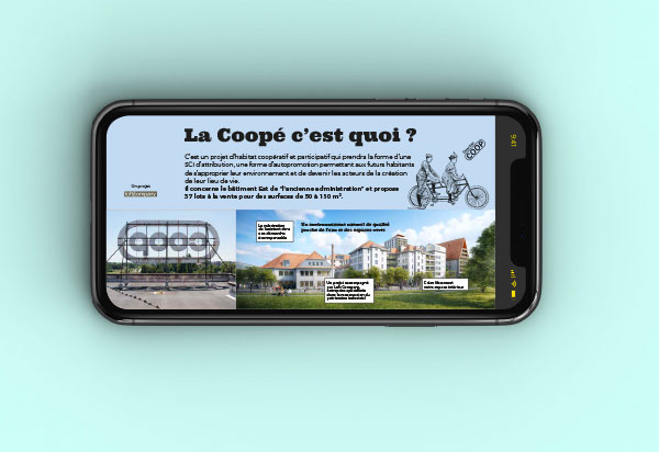 vue smartphone site internet la coopé