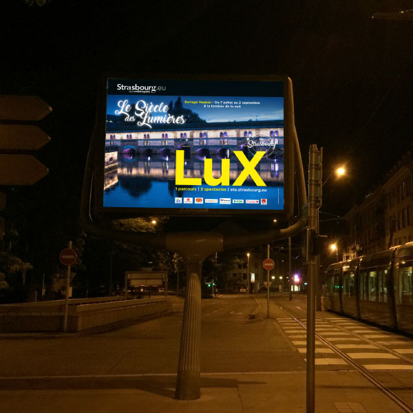 affichage mobilier urbain Lux siècle des lumieres Strasbourg