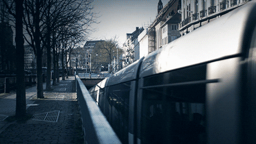 Animation tram station halles Strasbourg