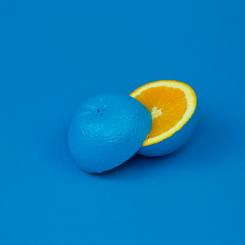Photo orange bleue