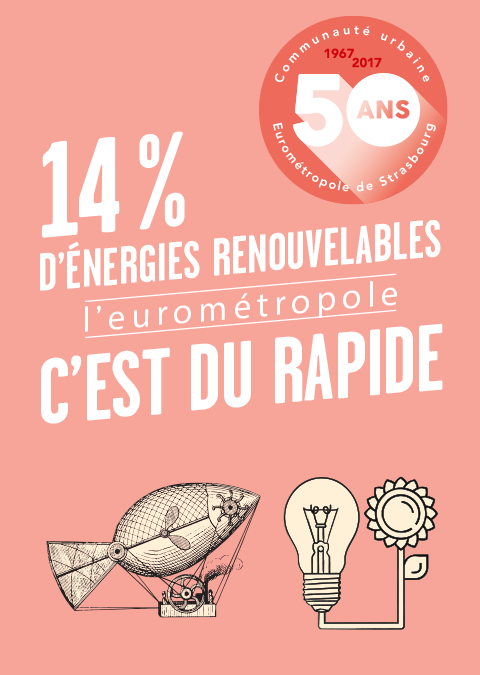 affiche 50 ans : 14% d'energie renouvelables c'est du rapide