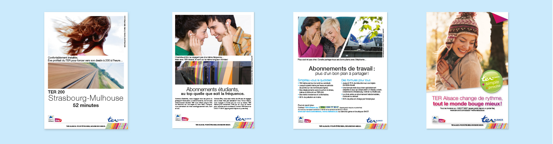 frise affiches commerciales TER