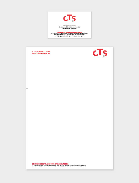 carte professionnelle papier entête CTS