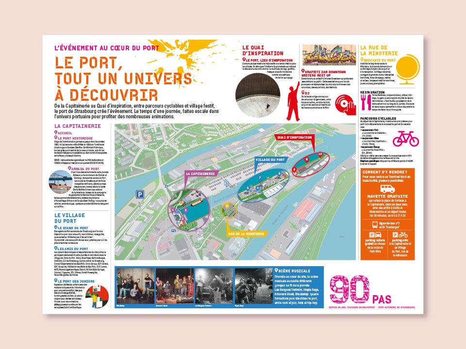 Programme de l'évènement 90 ans du Port Autonome de Strasbourg