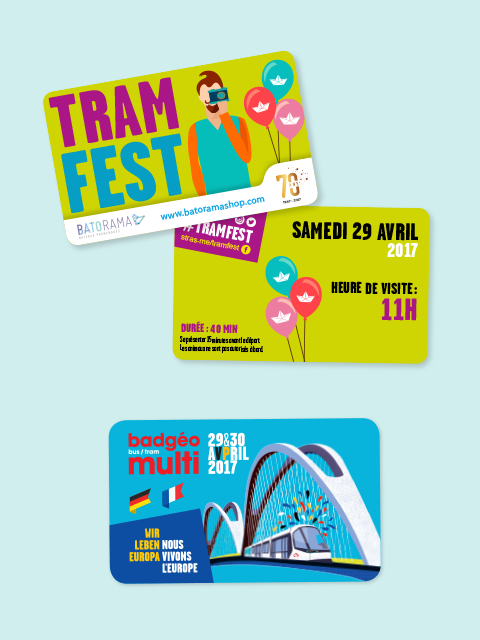 illustrations nouveaux tickets de tram