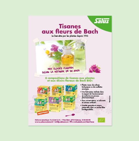 affiche tisanes aux fleurs Salus