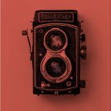 Appareil photo fond ocre