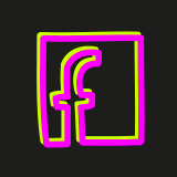 Pictogramme facebook rose