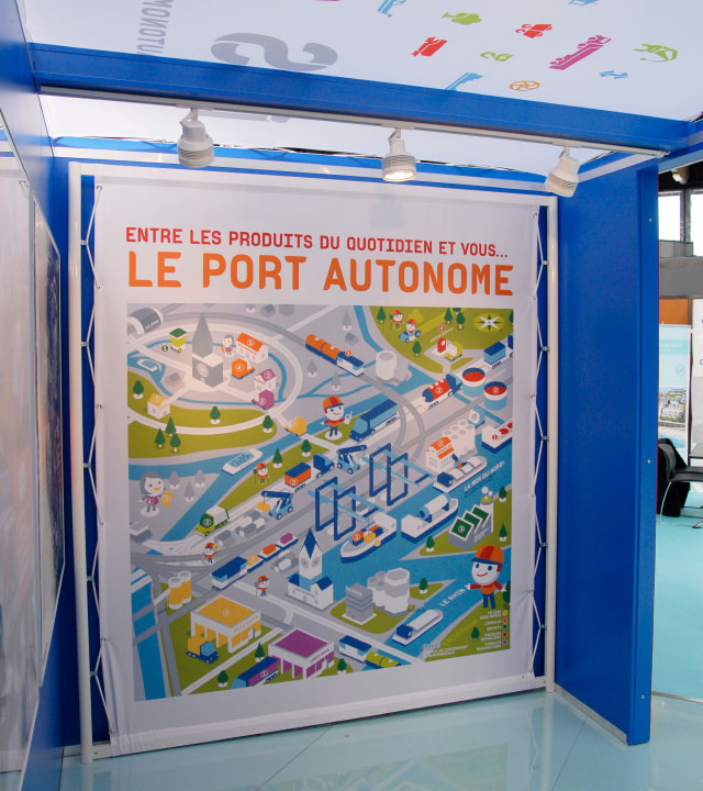Bâche illustrée du Port Autonome de Strasbourg